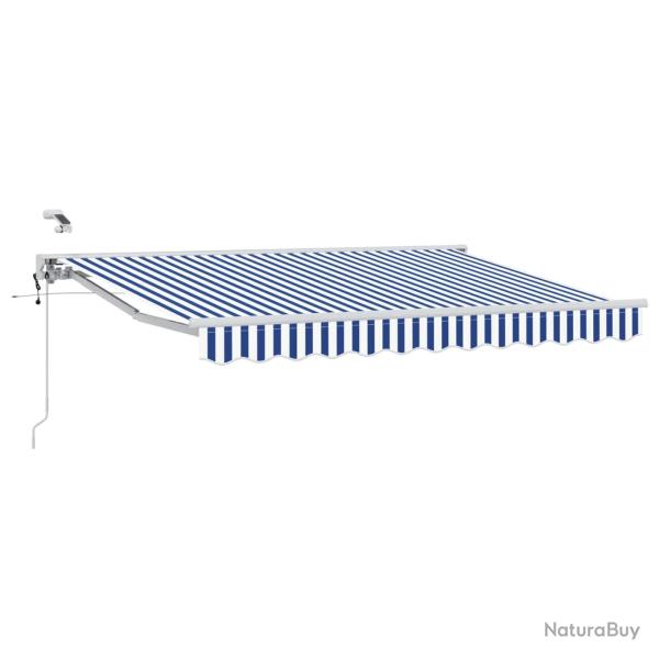 Auvent r�tractable �lectrique Bleu et Blanc 3 x 2 m