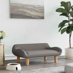 Lit pour chien taupe 70x40x24 cm tissu