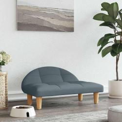 Lit pour chien gris fonc&eacute; 70x52x30 cm tissu