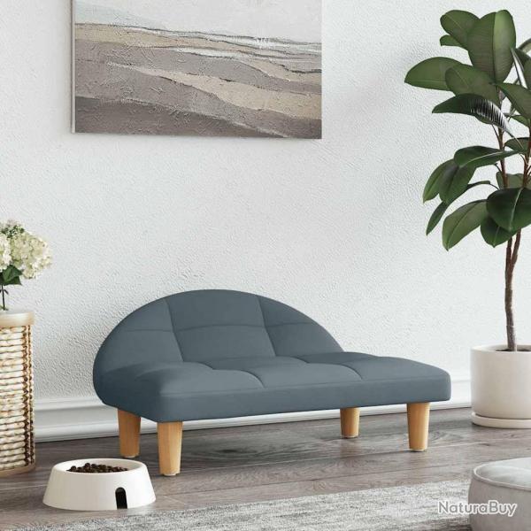 Lit pour chien gris fonc� 70x52x30 cm tissu