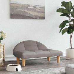 Lit pour chien taupe 70x52x30 cm tissu
