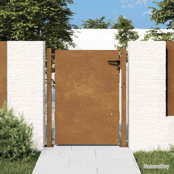 Portail de jardin 100x125 cm en acier Corten