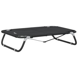 Lit pour chien pliable anthracite tissu Oxford et acier