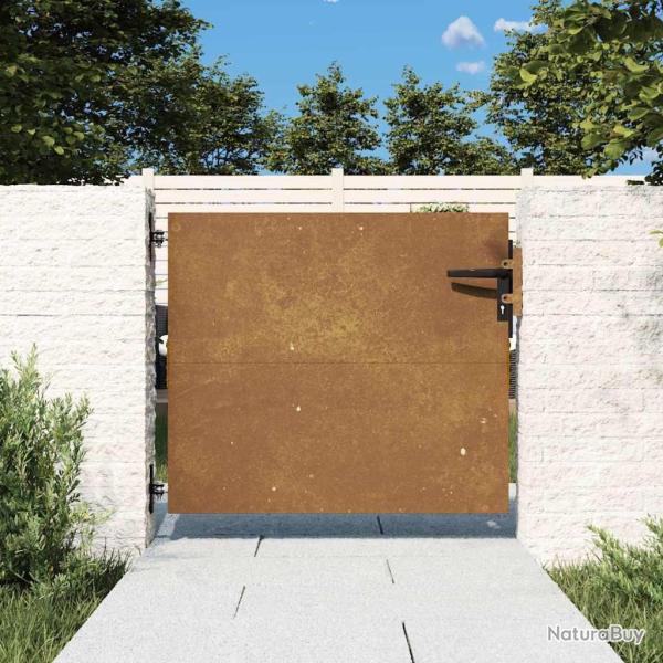 Portail de jardin 85x75 cm acier corten