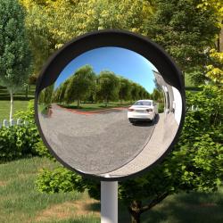 Miroir de circulation convexe ext&eacute;rieur noir &Oslash; 45 cm Polycarbonate