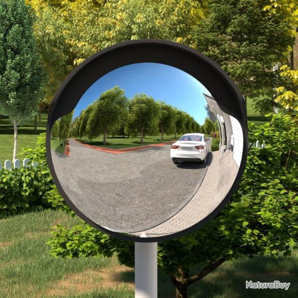 Miroir de circulation convexe ext�rieur noir � 45 cm Polycarbonate