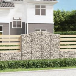 Panier de gabions arqu&eacute; 200x30x160/180 cm Fer galvanis&eacute;