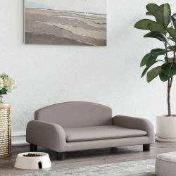 Lit pour chien taupe 70x45x30 cm tissu