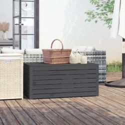 Bo&icirc;te de jardin gris 101x50,5x46,5 cm bois massif de pin