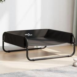 Lit sur&eacute;lev&eacute; pour chien anthracite tissu Oxford et acier