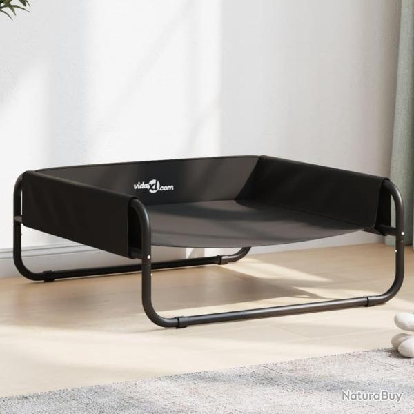 Lit sur�lev� pour chien anthracite tissu Oxford et acier