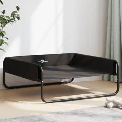 Lit sur&eacute;lev&eacute; pour chien anthracite tissu Oxford et acier