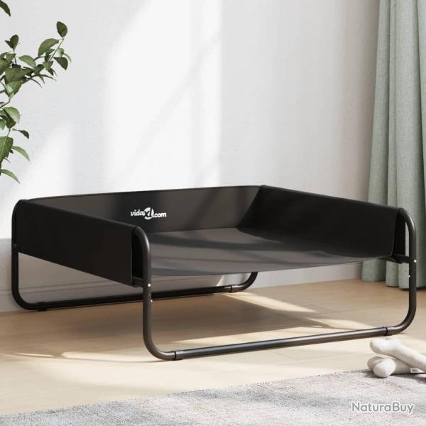 Lit sur�lev� pour chien anthracite tissu Oxford et acier
