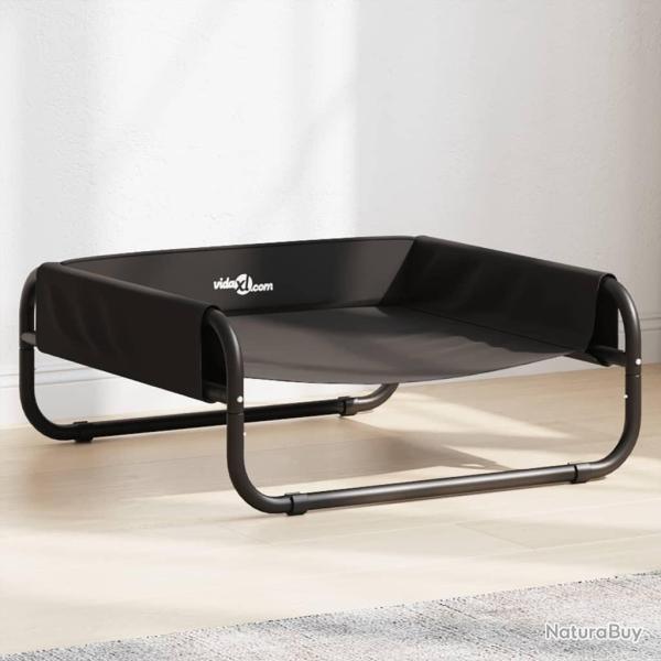 Lit sur�lev� pour chien anthracite tissu Oxford et acier