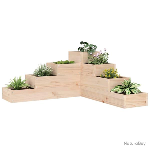 Jardini�re 4 niveaux 80,5x79x36 cm bois de pin massif