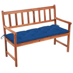 Banc de jardin avec coussin 120 cm Bois d'acacia massif