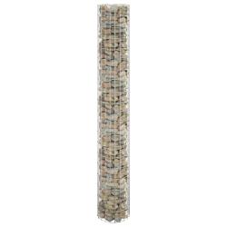 Poteau &agrave; gabion circulaire Acier galvanis&eacute; &Oslash;30x200 cm