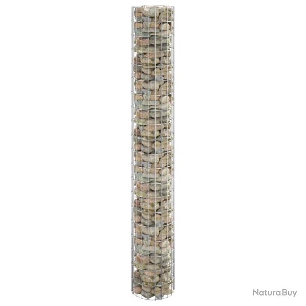 Poteau � gabion circulaire Acier galvanis� �30x200 cm