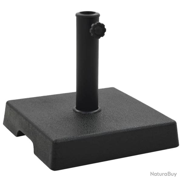 Socle carr� de parasol Polyr�sine 8 kg Noir