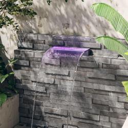 D&eacute;versoir pour cascade avec LED RVB Acrylique 45 cm
