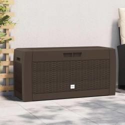 Bo&icirc;te de stockage de jardin Marron 119x48x60 cm Polypropyl&egrave;ne