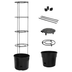 Jardini&egrave;re &agrave; tomate Anthracite &Oslash;39x150 cm Polypropyl&egrave;ne