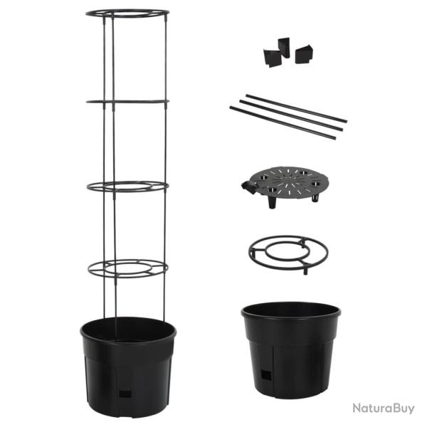 Jardini�re � tomate Anthracite �39x150 cm Polypropyl�ne