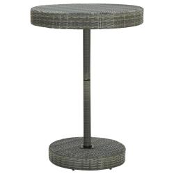 Table de jardin Gris 75,5x106 cm R&eacute;sine tress&eacute;e