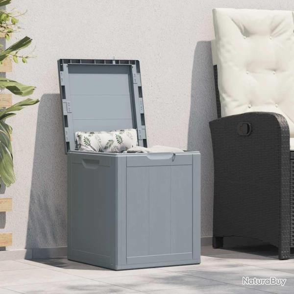 Bo�te de rangement de jardin 90 L Gris PP aspect bois
