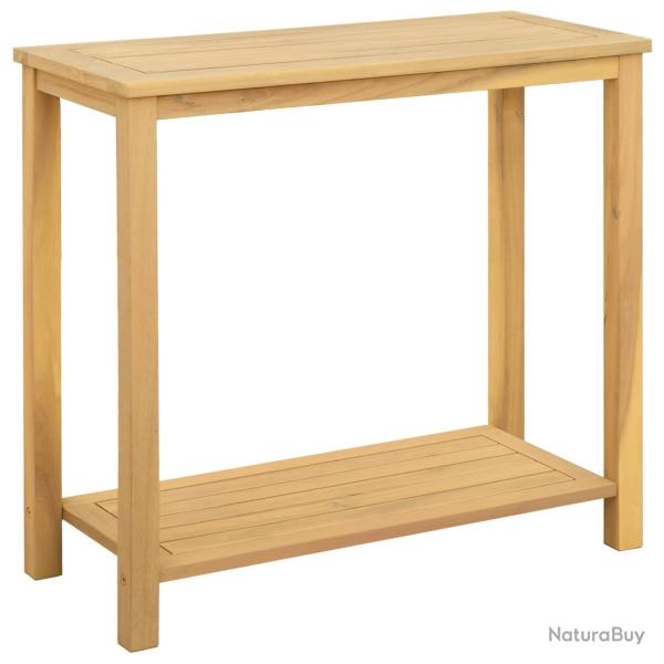 Table console de jardin Acacia clair 80 x 35 x 75 cm