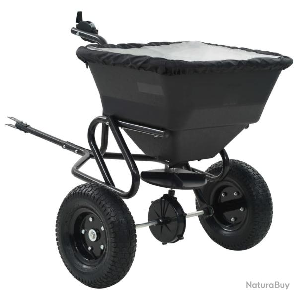 Distributeur de sel remorqu� PVC et acier 125 x 74 x 79 cm 45 L