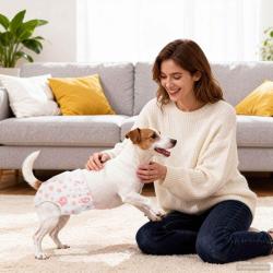 Couche jetable pour chienne 30 pcs Blanc S