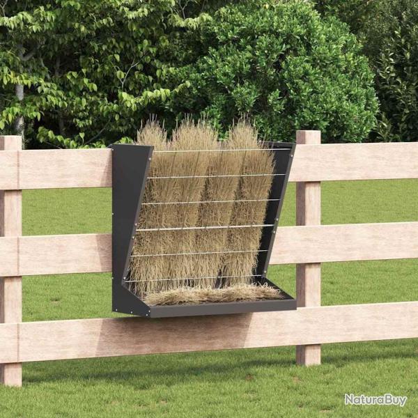 Distributeur de Foin Noir 71 x 33 x 70 cm Acier Lamin� � Froid