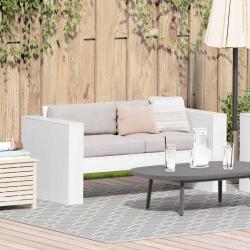 Canap&eacute; de jardin Blanc 134 x 60 x 62 cm Bois de pin massif