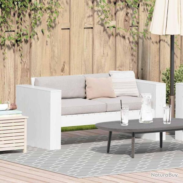 Canap� de jardin Blanc 134 x 60 x 62 cm Bois de pin massif