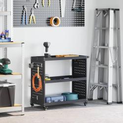 Chariot &agrave; outils avec &eacute;tag&egrave;re Anthracite 75 x 35 x 73 cm