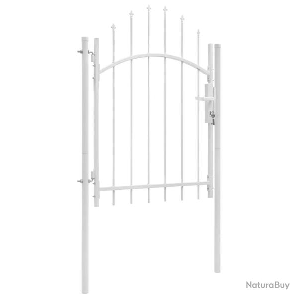 Portail de jardin Woerden acier 1x1,5 m blanc