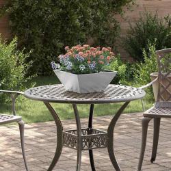 Cache-pot de jardin 5 pcs Argent 35 x 35 x 15 cm