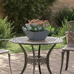 Cache-pot de jardin 5 pcs Anthracite 35 x 35 x 15 cm