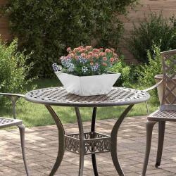 Cache-pot de jardin 5 pcs Argent 35 x 35 x 15 cm