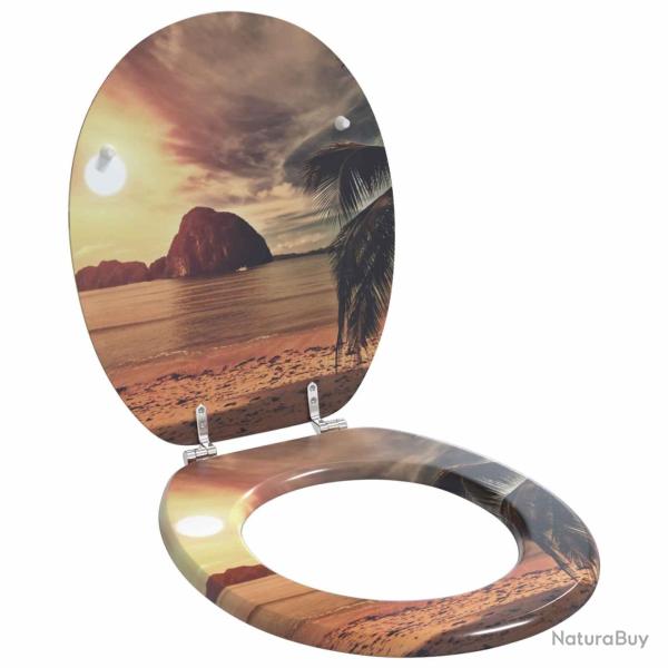 Si�ge de toilette � fermeture douce Orange 44 x 38 cm