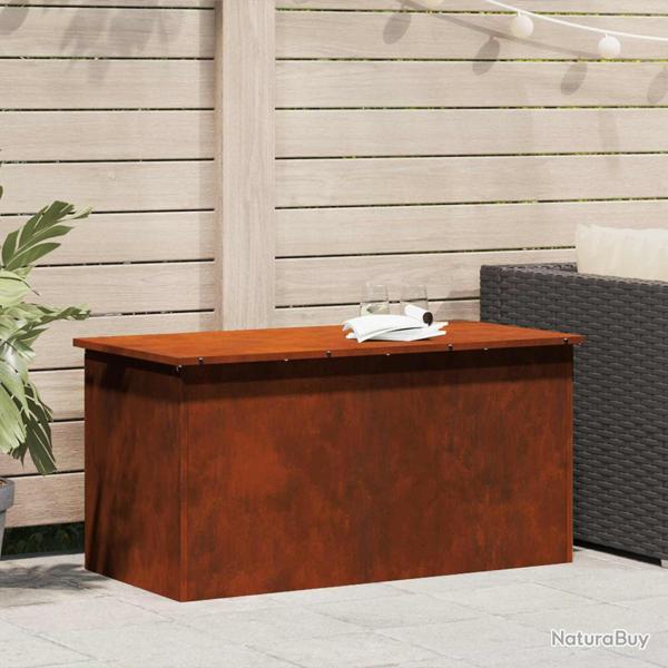 Bo�te de Rangement Ext�rieure Rouill� 100 x 50,5 x 50 cm Acier