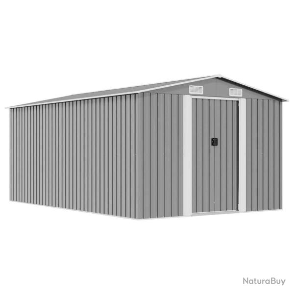 Abri de jardin 257x392x181 cm M�tal Gris