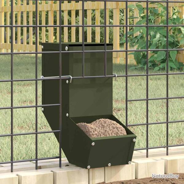 Distributeur pour lapins Vert olive 12,5 x 26 x 28,5 cm