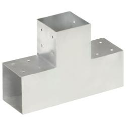 Connecteur de poteau Forme en T M&eacute;tal galvanis&eacute; 101x101 mm