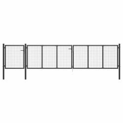 Portail de jardin Acier 500 x 75 cm Anthracite