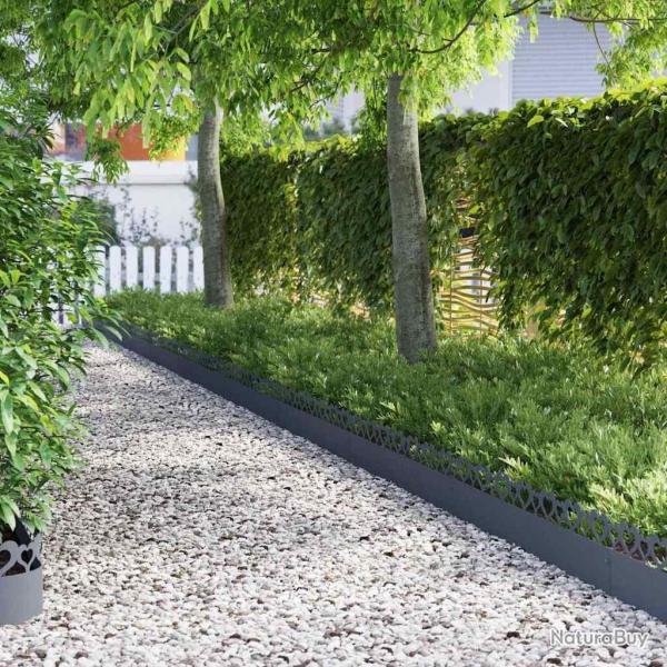 Bordures de pelouse 10 pcs Anthracite 103 x 0,05 x 22 cm Acier