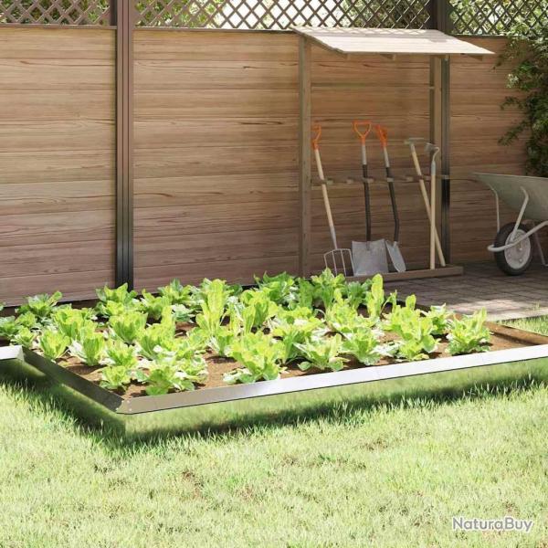 Cl�ture � escargots 4 pcs Argent 50 x 3,5 x 25 cm