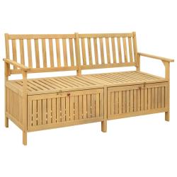 Banc de rangement avec stockage 148 x 63 x 84 cm Acacia massif
