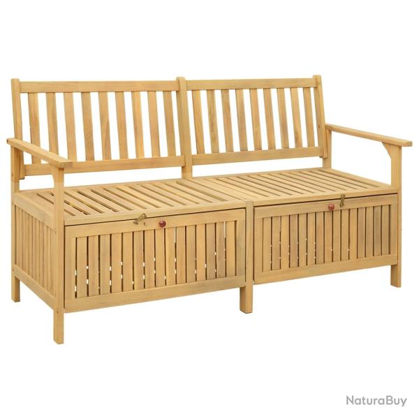 Banc de rangement avec stockage 148 x 63 x 84 cm Acacia massif